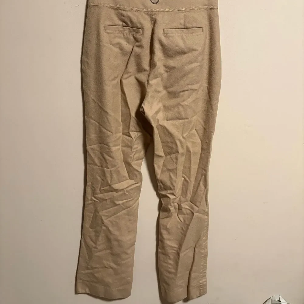 Kate Spade Khaki Beige Pull On 3-Button Pants- Size 4